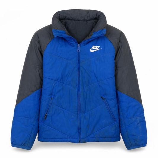Nike Boys Blue Puffer Jacket 10-12 Years Full Zip Winter Coat