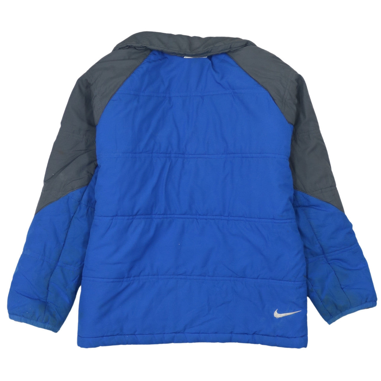 Nike Boys Blue Puffer Jacket 10-12 Years Full Zip Winter Coat