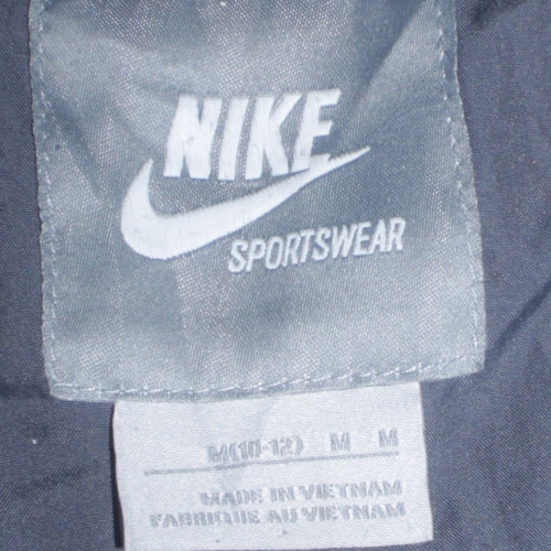 Nike Boys Blue Puffer Jacket 10-12 Years Full Zip Winter Coat