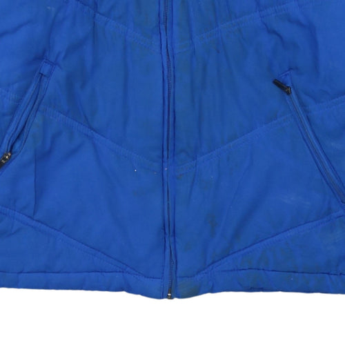 Nike Boys Blue Puffer Jacket 10-12 Years Full Zip Winter Coat