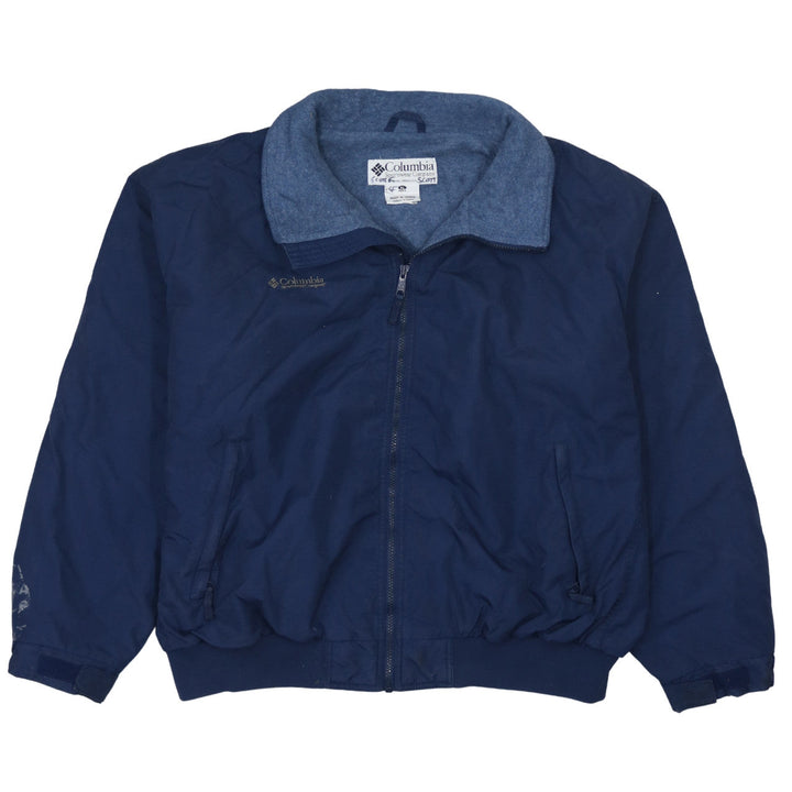 Columbia Men's Blue XL Bomber Jacket Nylon Full Zip Outdoor