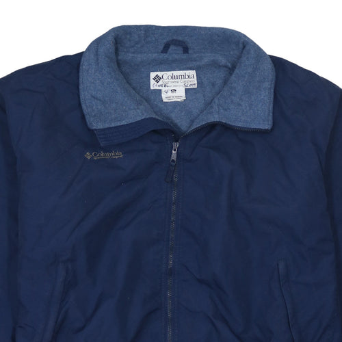 Columbia Men's Blue XL Bomber Jacket Nylon Full Zip Outdoor
