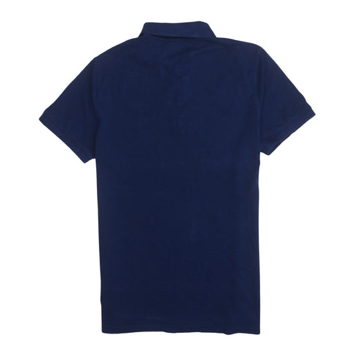 Hugo Boss Men's Blue Regular Fit Pima Cotton Polo Shirt M