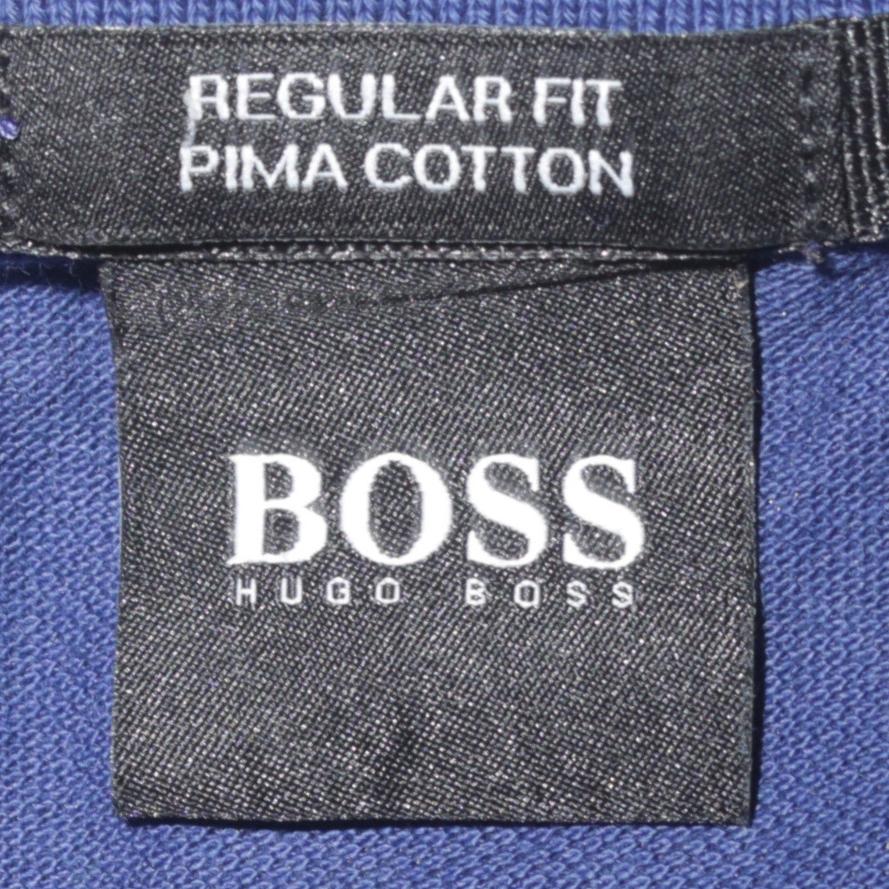 Hugo Boss Men's Blue Regular Fit Pima Cotton Polo Shirt M