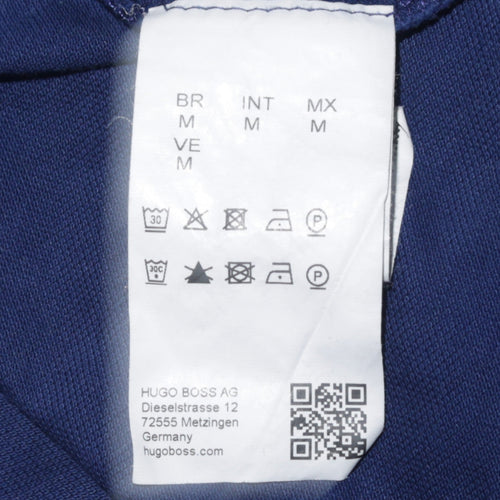 Hugo Boss Men's Blue Regular Fit Pima Cotton Polo Shirt M