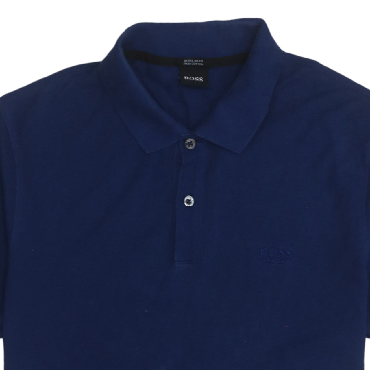 Hugo Boss Men's Blue Regular Fit Pima Cotton Polo Shirt M