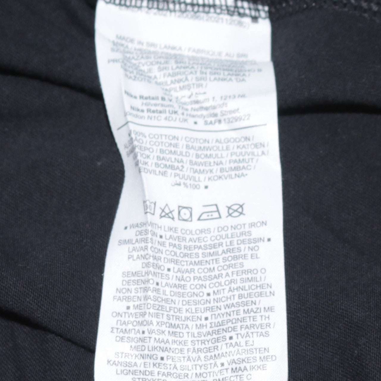 Nike Men's Black Just Do It Graphic Cotton T-Shirt Size L
