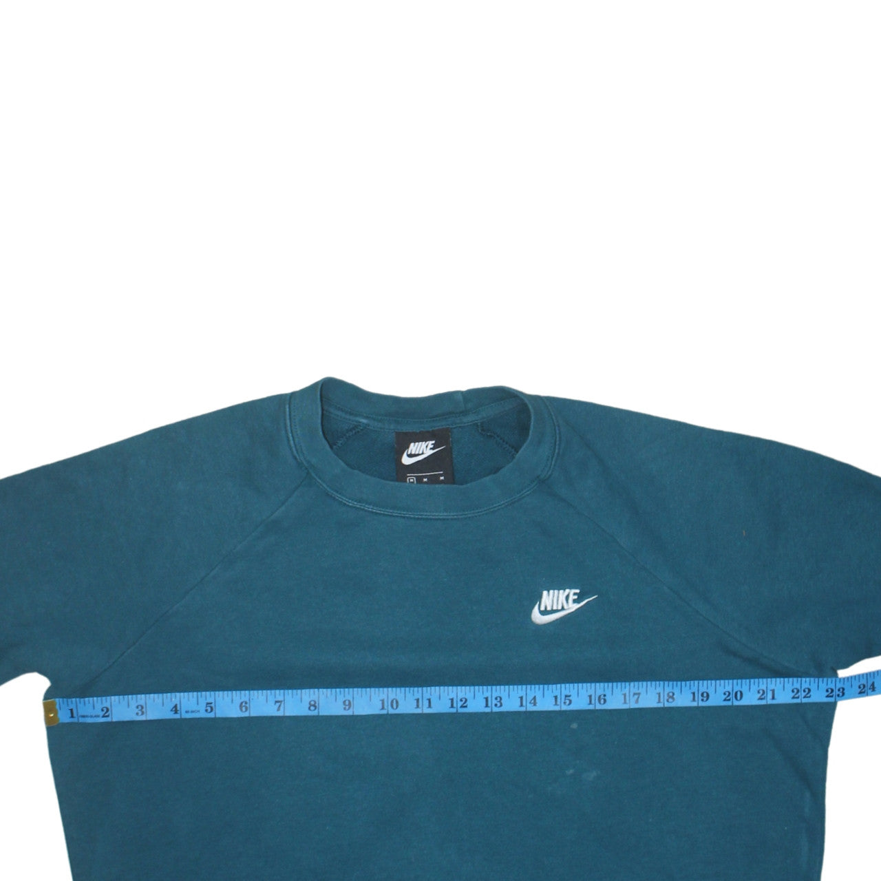 Nike Men's Blue Embroidered Logo Crew Neck Pullover Sweatshirt M