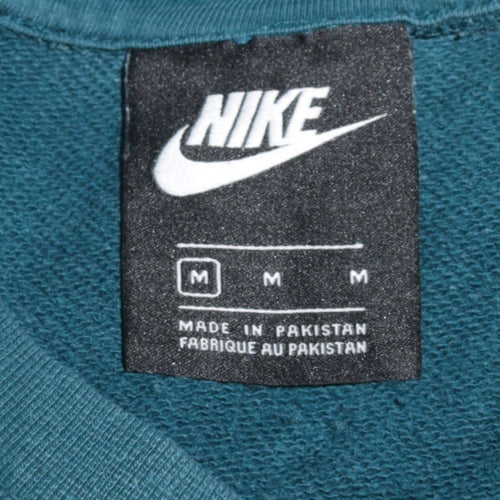 Nike Men's Blue Embroidered Logo Crew Neck Pullover Sweatshirt M