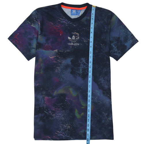 Adidas Men's Multicoloured Space Print Crew Neck T-Shirt Size M