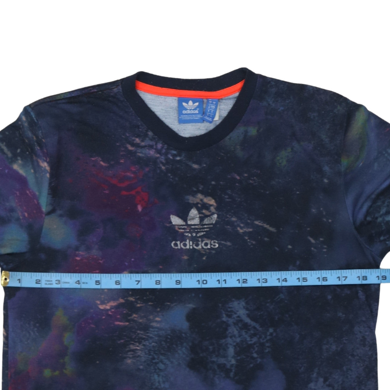 Adidas Men's Multicoloured Space Print Crew Neck T-Shirt Size M