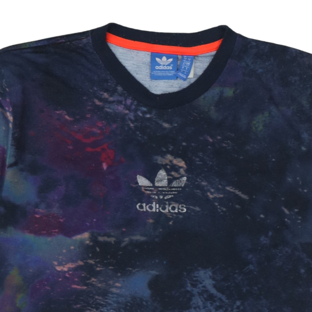 Adidas Men's Multicoloured Space Print Crew Neck T-Shirt Size M