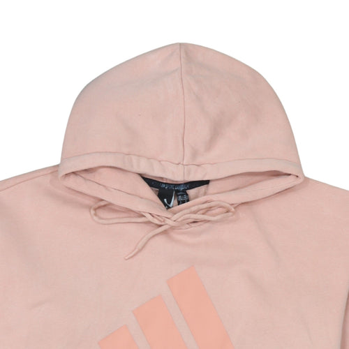 Adidas Women Pink Logo Pullover Hoodie Medium 12-14 Casual