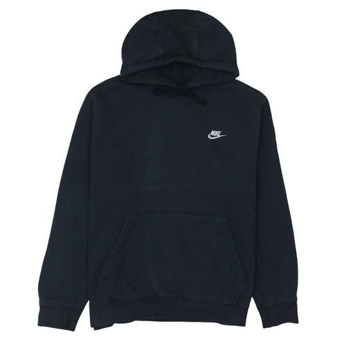 Nike Men's Black Pullover Hoodie Size L Fleece Logo Sportswear