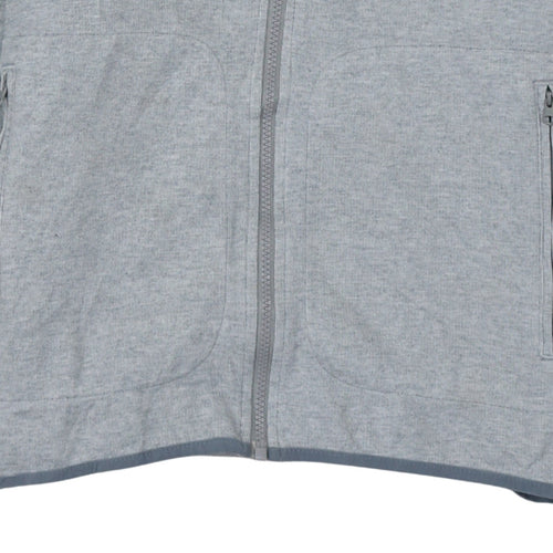 Nike Men's Grey Hooded Full Zip Basic Jacket Size S
