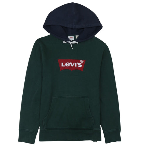 Levi's Men's Green Pullover Logo Hoodie Size S Cotton Blend