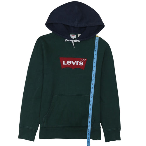 Levi's Men's Green Pullover Logo Hoodie Size S Cotton Blend