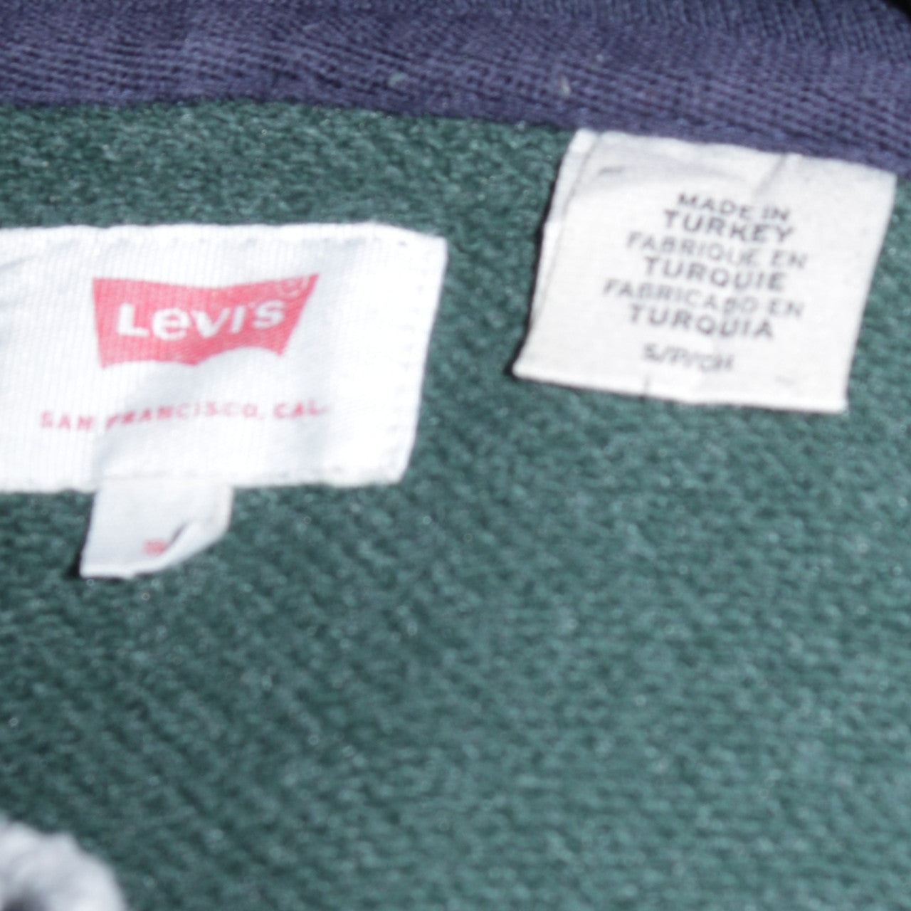 Levi's Men's Green Pullover Logo Hoodie Size S Cotton Blend