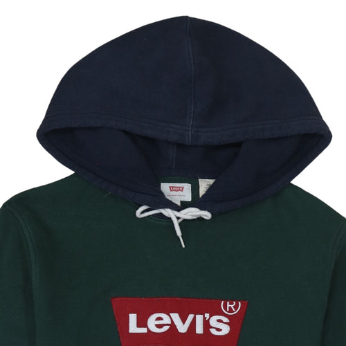 Levi's Men's Green Pullover Logo Hoodie Size S Cotton Blend