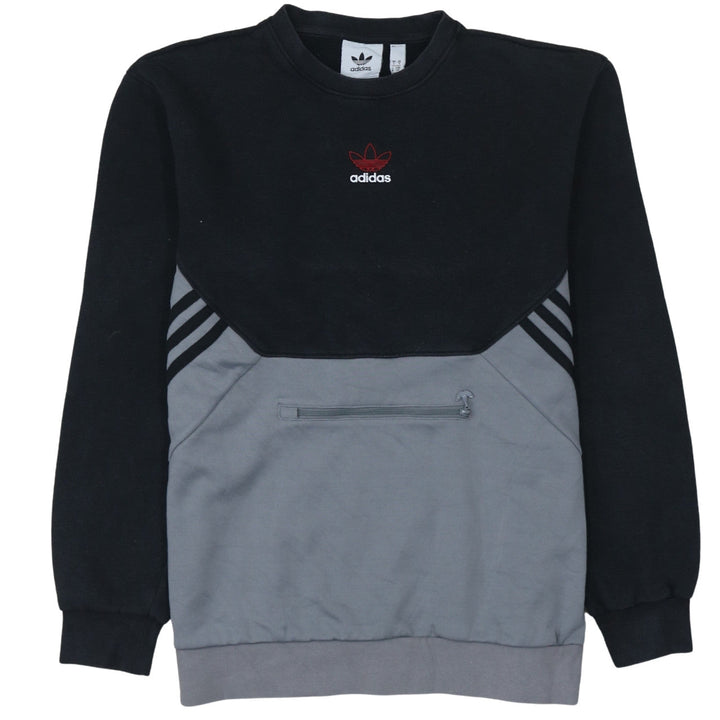 Adidas Men's Black Crew Neck Pullover Sweatshirt S Sports Fleece