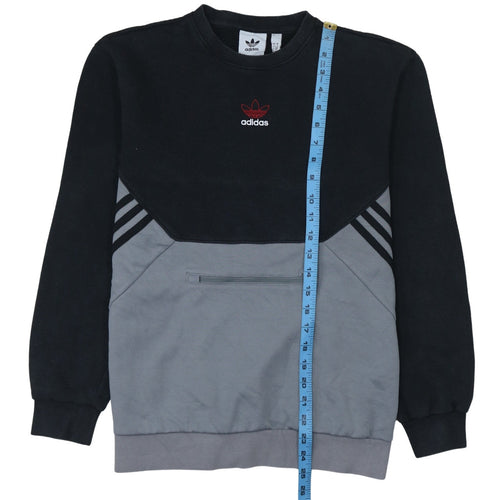 Adidas Men's Black Crew Neck Pullover Sweatshirt S Sports Fleece