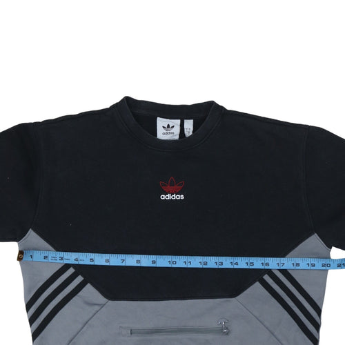 Adidas Men's Black Crew Neck Pullover Sweatshirt S Sports Fleece