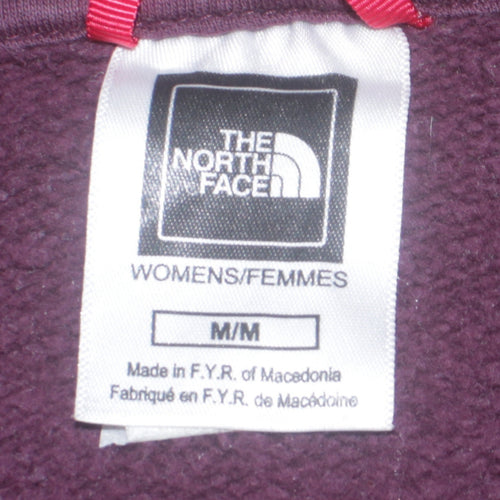 The North Face Womens Purple Hoodie Size M 100% Cotton Pullover