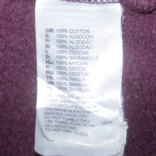 The North Face Womens Purple Hoodie Size M 100% Cotton Pullover