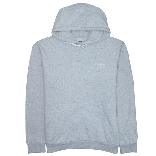 Adidas Women Grey Hoodie L Pullover Hooded Sweatshirt Casual