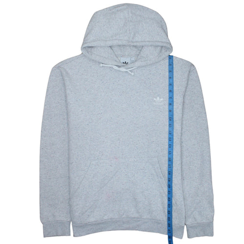 Adidas Women Grey Hoodie L Pullover Hooded Sweatshirt Casual