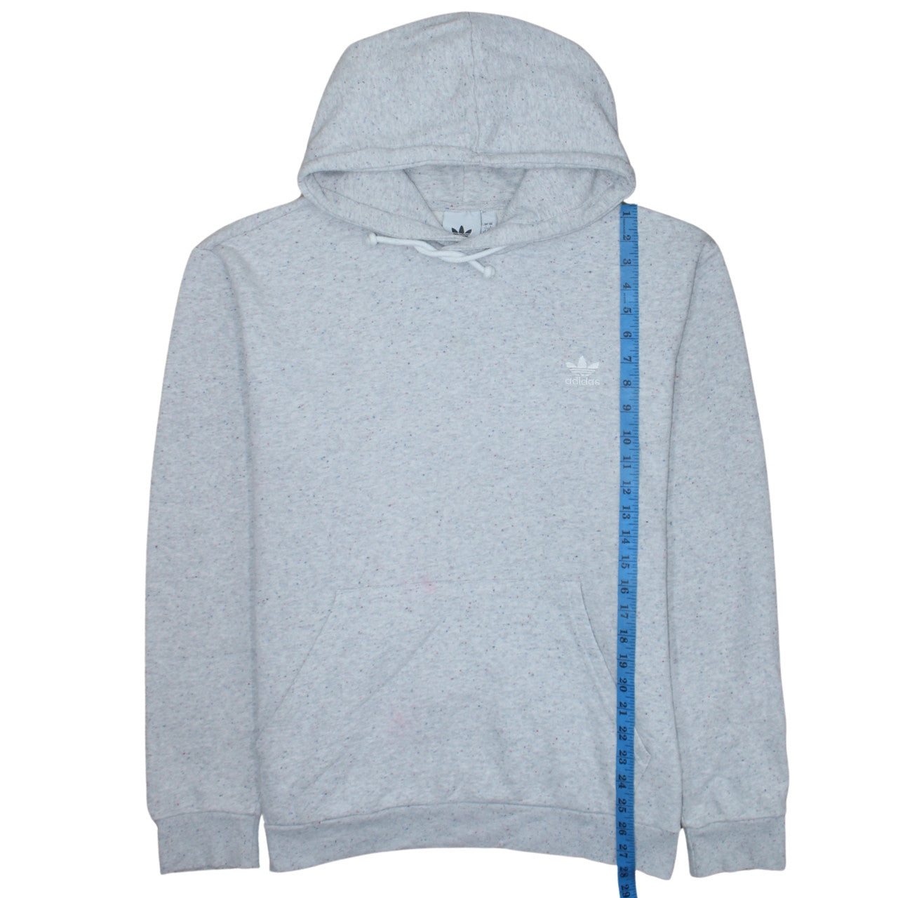 Adidas Women Grey Hoodie L Pullover Hooded Sweatshirt Casual