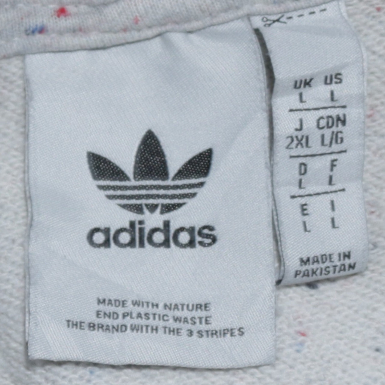 Adidas Women Grey Hoodie L Pullover Hooded Sweatshirt Casual