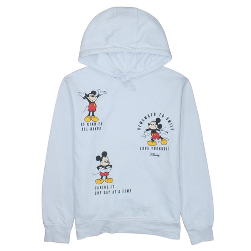 Disney Women’s White Mickey Mouse Pullover Hoodie 2XS