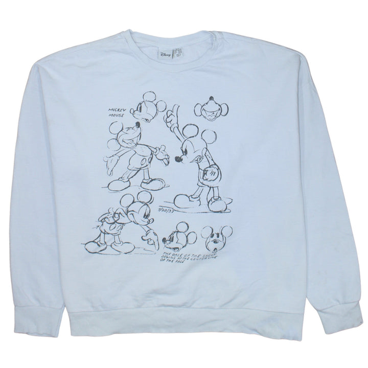 Disney Primark Womens White Mickey Mouse Sweatshirt Size 22/24