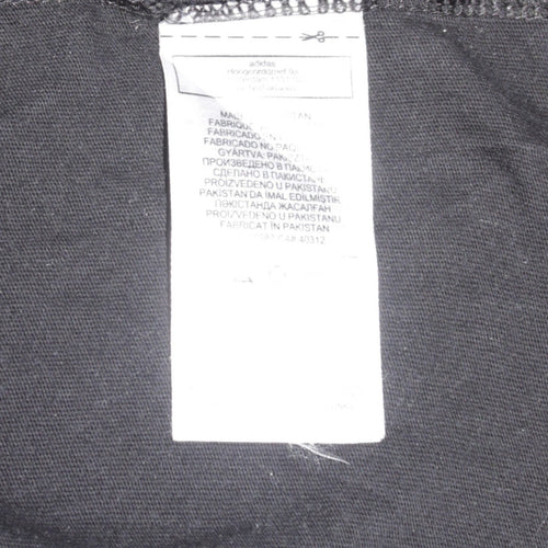 Adidas Women’s Black 3-Stripes Ringer T-Shirt Size 14