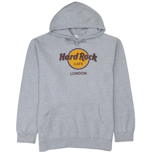Hard Rock Cafe London Men's Grey XL Pullover Hoodie