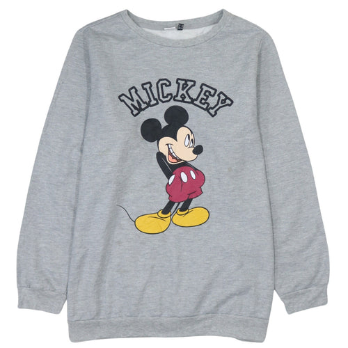 Disney Unisex Grey Mickey Mouse Pullover Sweatshirt S
