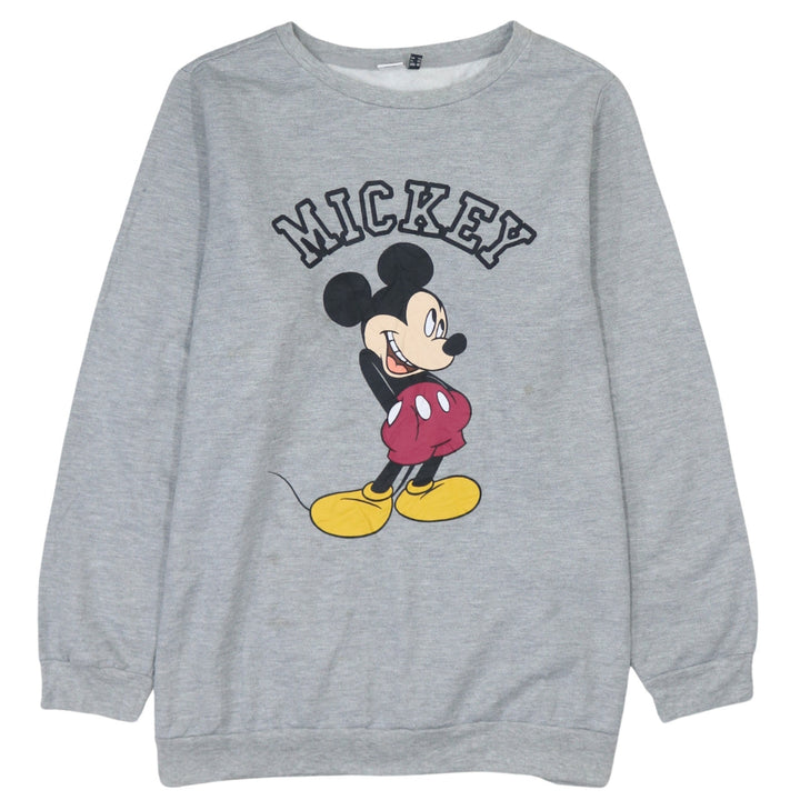 Disney Unisex Grey Mickey Mouse Pullover Sweatshirt S