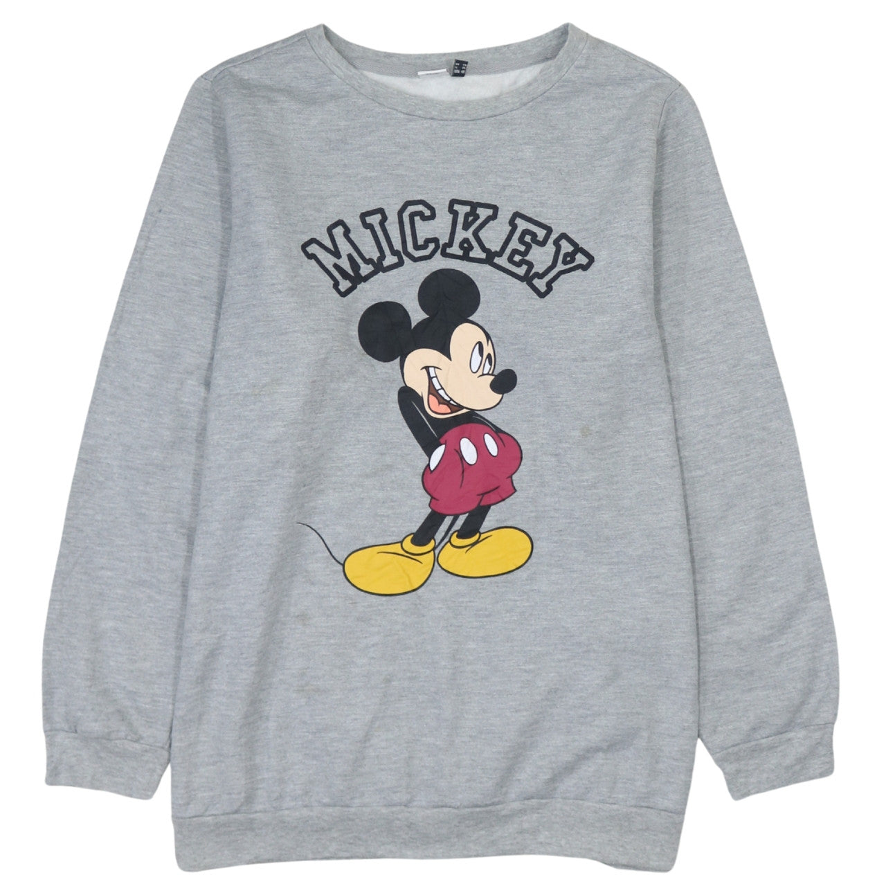 Disney Unisex Grey Mickey Mouse Pullover Sweatshirt S