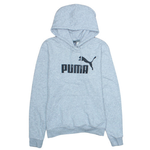 Puma Women's Grey Pullover Hoodie Size 12 Logo Print