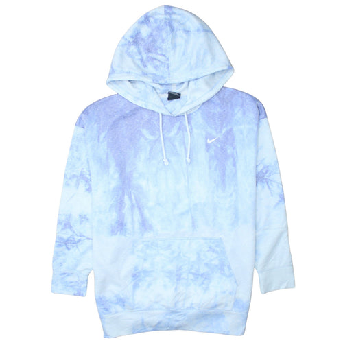 Nike Men's Blue Tie-Dye Dri-FIT Pullover Hoodie Size M