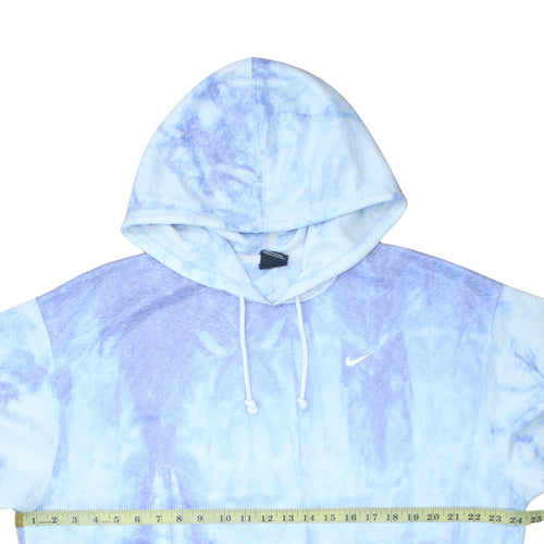 Nike Men's Blue Tie-Dye Dri-FIT Pullover Hoodie Size M