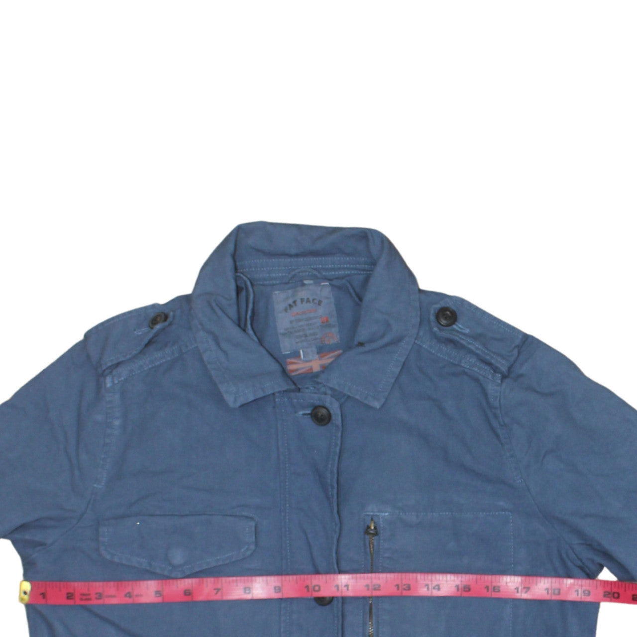 Fat Face Women's Blue Cotton Military Jacket Size 12