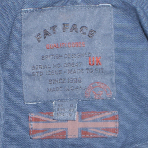 Fat Face Women's Blue Cotton Military Jacket Size 12