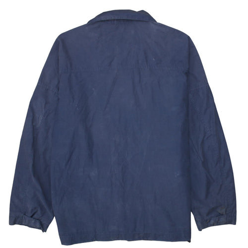 Timberland Men Blue L Parka Jacket Cotton Nylon Blend Outdoor