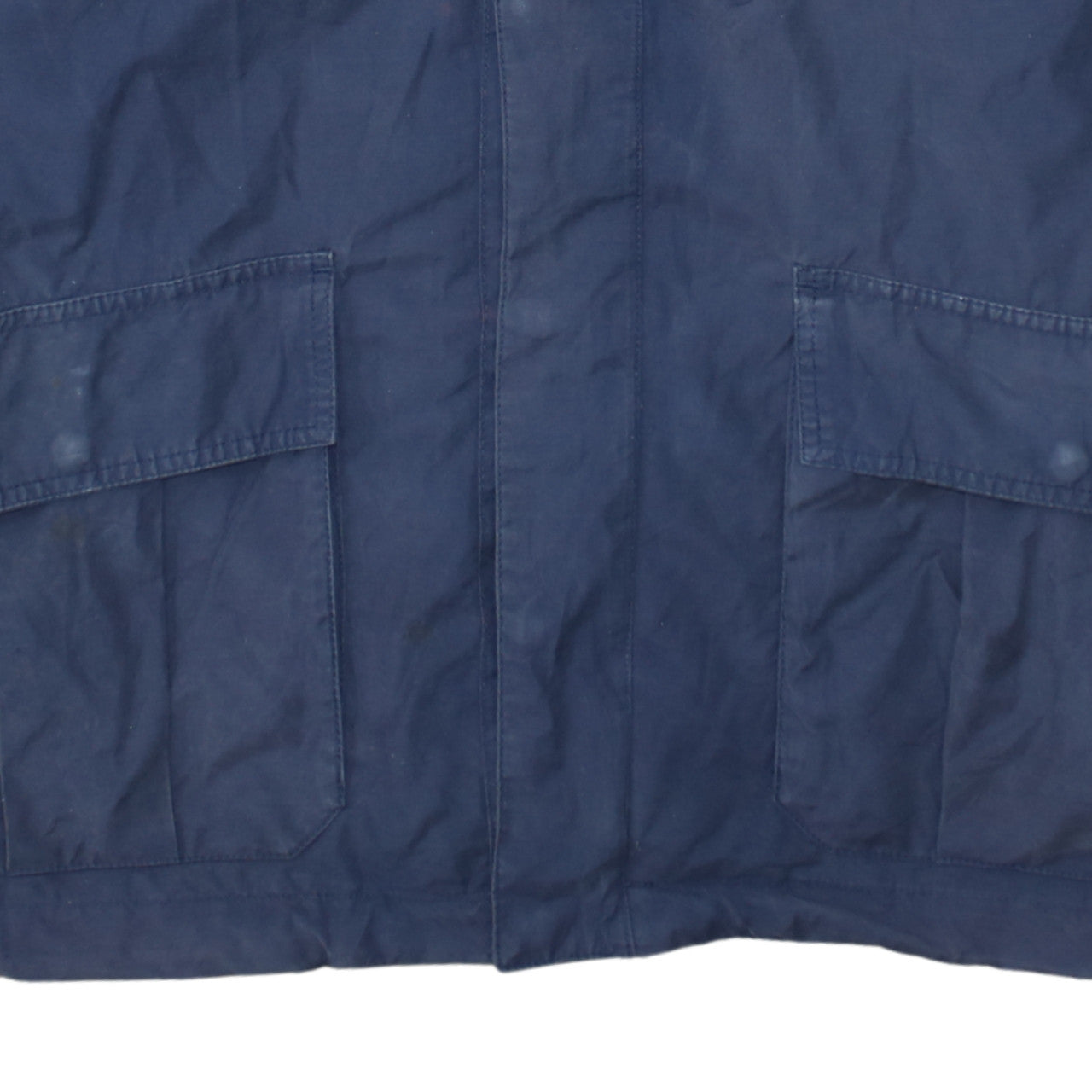 Timberland Men Blue L Parka Jacket Cotton Nylon Blend Outdoor