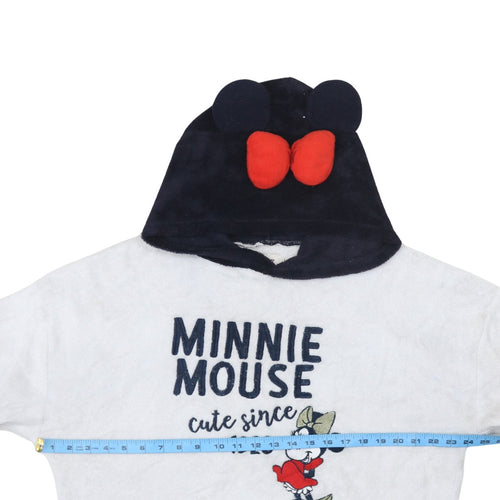 Disney Women’s White Minnie Mouse Fleece Hoodie Size L 14-16