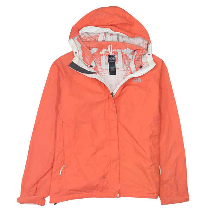 The North Face Womens Orange Waterproof Hooded Rain Jacket M