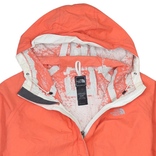 The North Face Womens Orange Waterproof Hooded Rain Jacket M