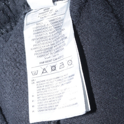 Adidas Womens Black Jogger Sweatpants Size M Regular Fit Fleece Trousers